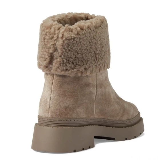 Marc Fisher Vina Light Natural Suede Short Lug Sole Boots Women’s Size 9.5 NWOB - Picture 5 of 16